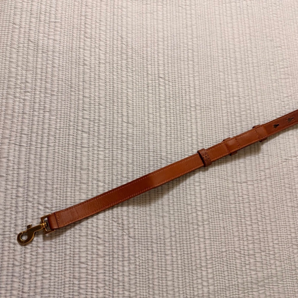 Saint Laurent Paris Brown Leather Adjustable Handbag Strap Gold Hardware YSL - Picture 4 of 5